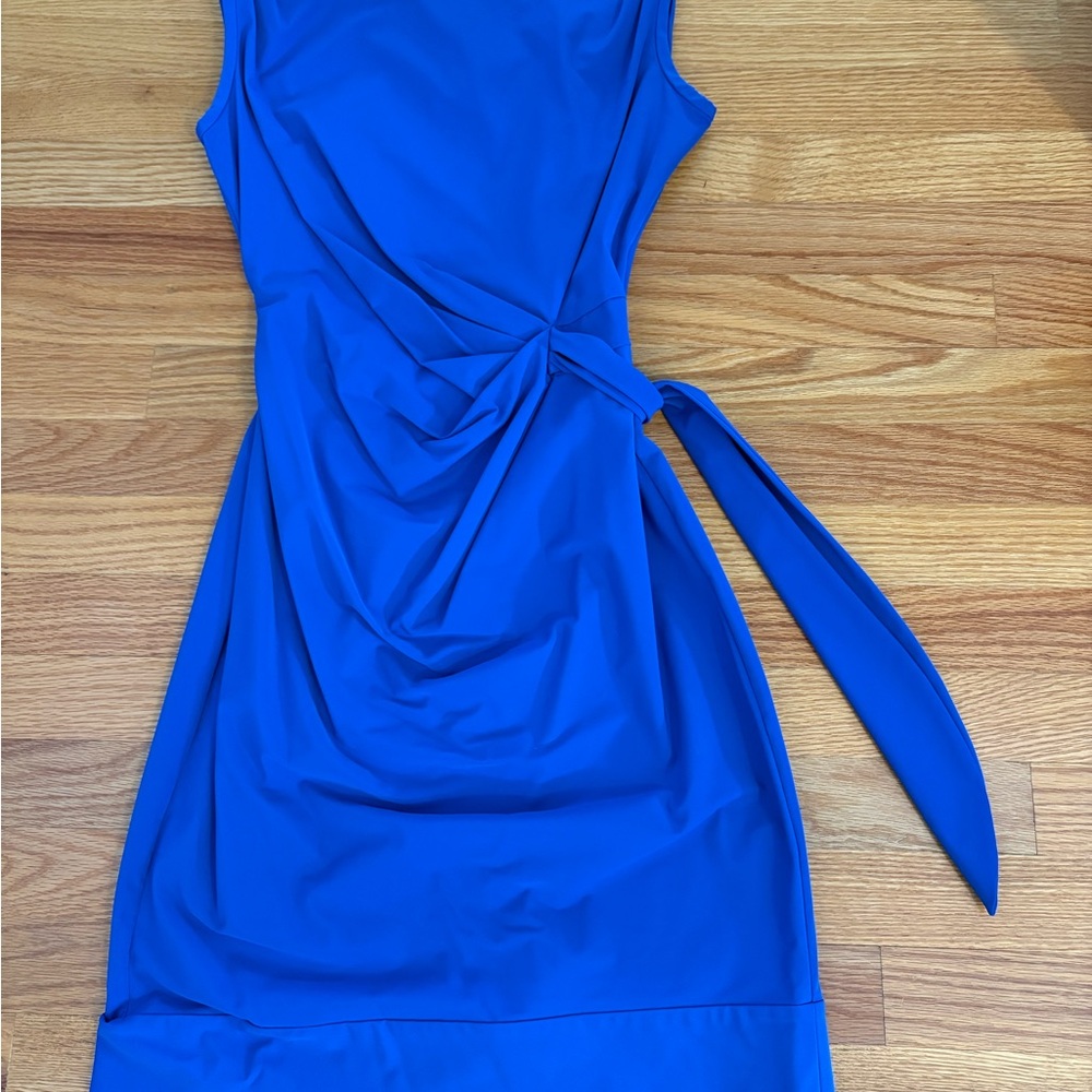 Elegant Blue Sleeveless Dress